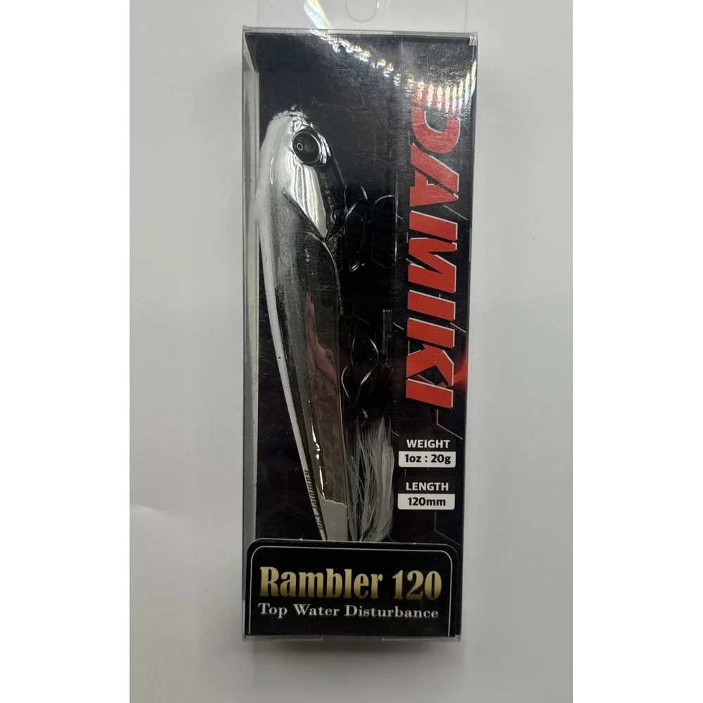 Damiki Rambler 120 Topwater Fishing Lure, Chrome, 1 Ounce, Walk The Dog